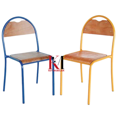 Chaise semi métallique grand modèle dossier rond Réf :A0937