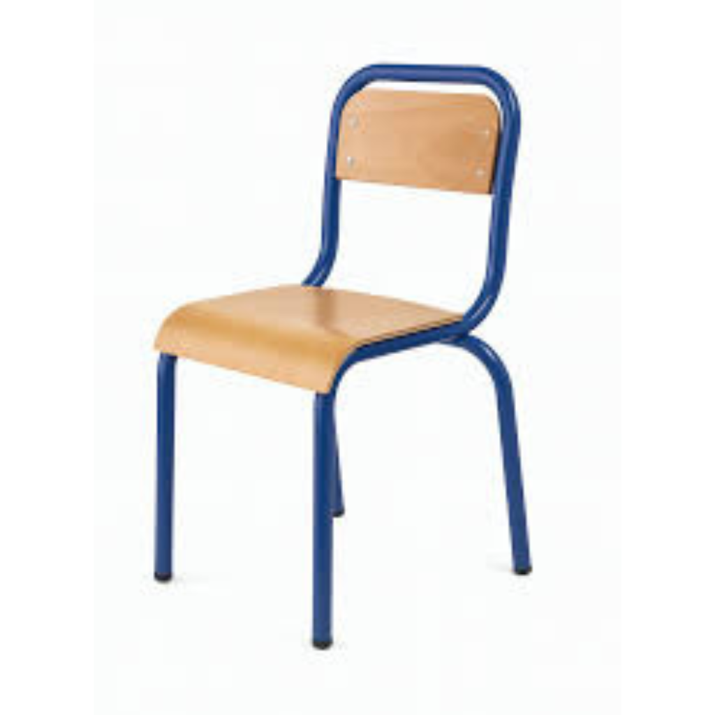 Chaise Semi Métallique Petit Modèle Dossier Carré Réf A0030