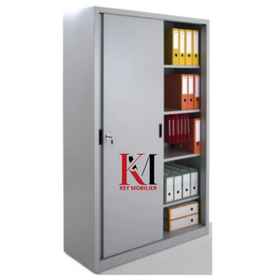 Armoire haute métallique avec 2 portes coulissantes Réf A0125
