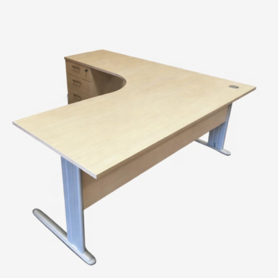Bureau Semi métallique avec retour Réf A0633