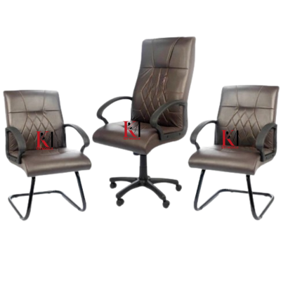 Ensemble Fauteuil JOKER en simili cuir Marron  Réf. A0920