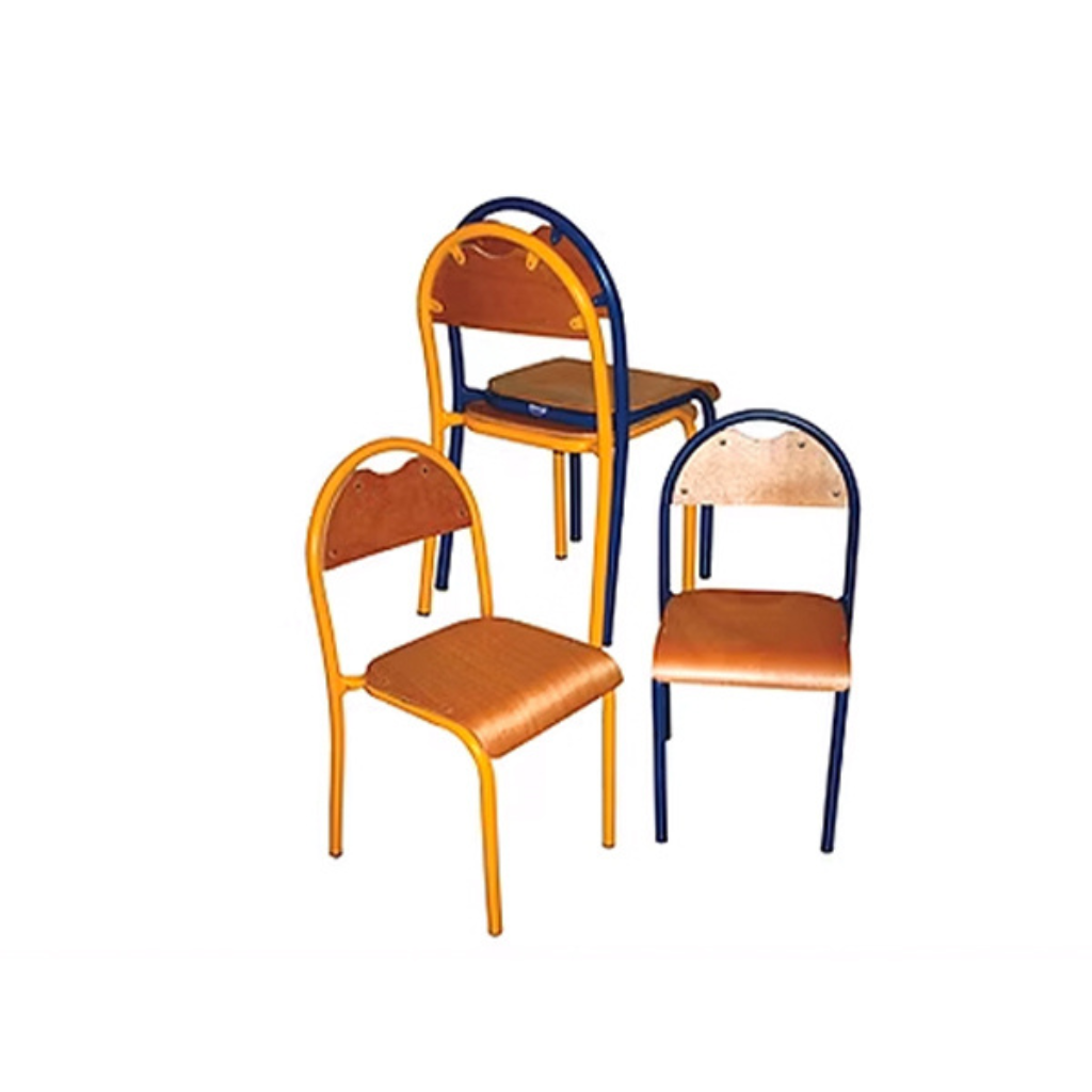 Chaise Semi Métallique Petit Modèle Dossier Rond Réf A0029