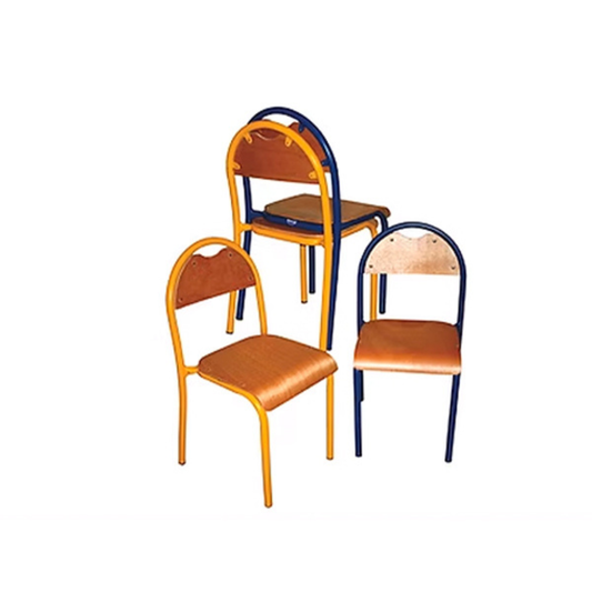 Chaise Semi Métallique Petit Modèle Dossier Rond Réf A0029