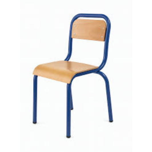 Chaise Semi Métallique Petit Modèle Dossier Carré  Réf A0030